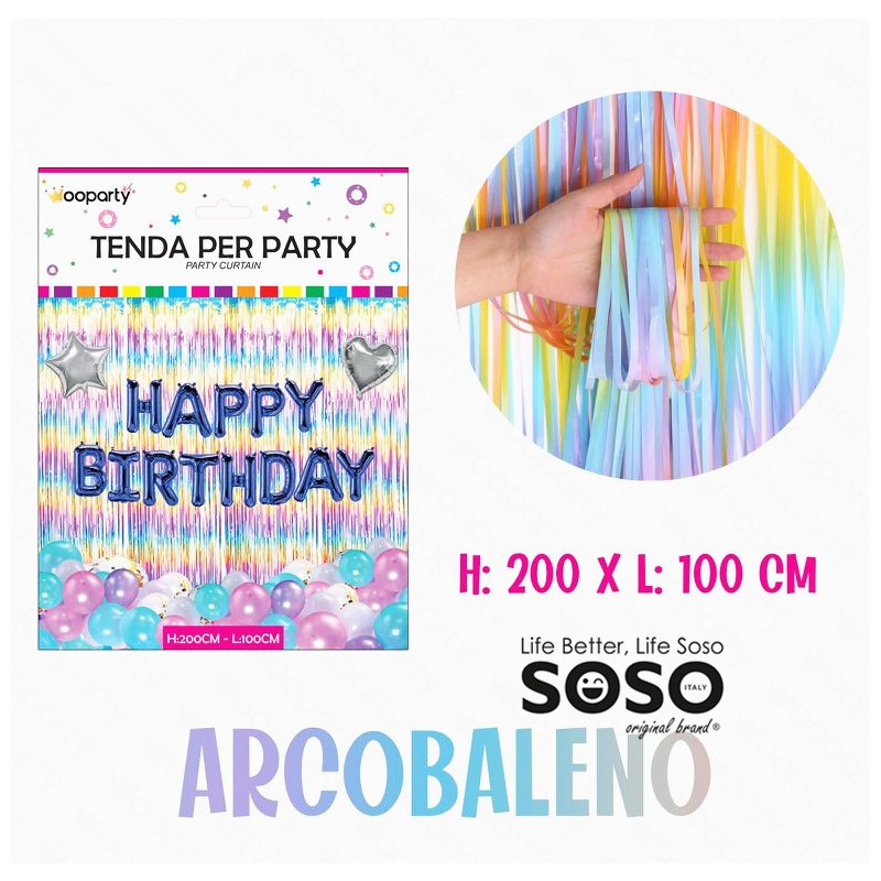 Tenda per party arcobaleno 100x200cm