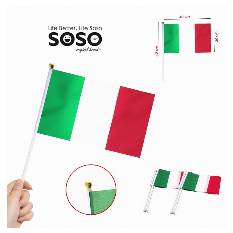 Bandiera italiana mini 30x20 cm | Shop Online Soso Italy
