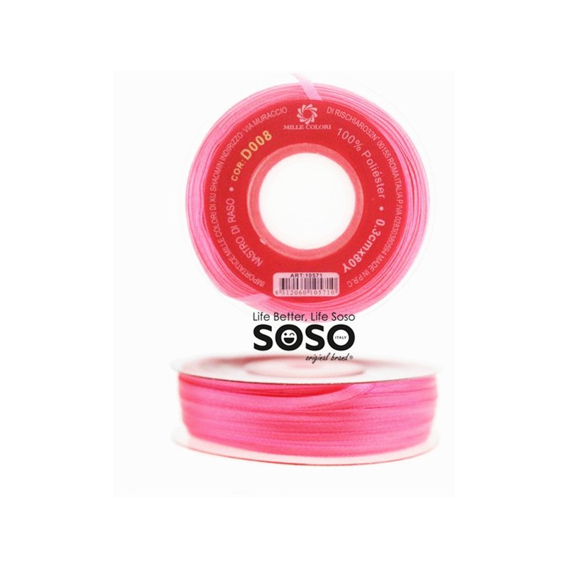 nastro raso rosa 10 mm x 50 metri DRB10-SM003