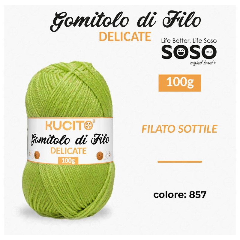 Gomitolo di filo delicate sottile colore .857 100g - 1