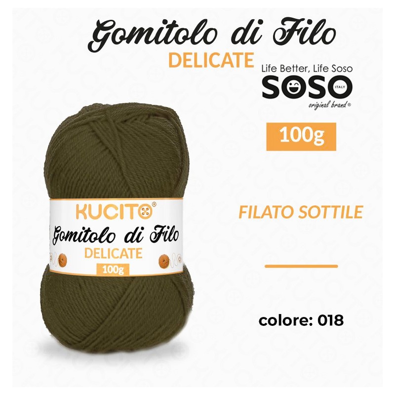 Gomitolo di filo delicate sottile colore .018 100g - 1