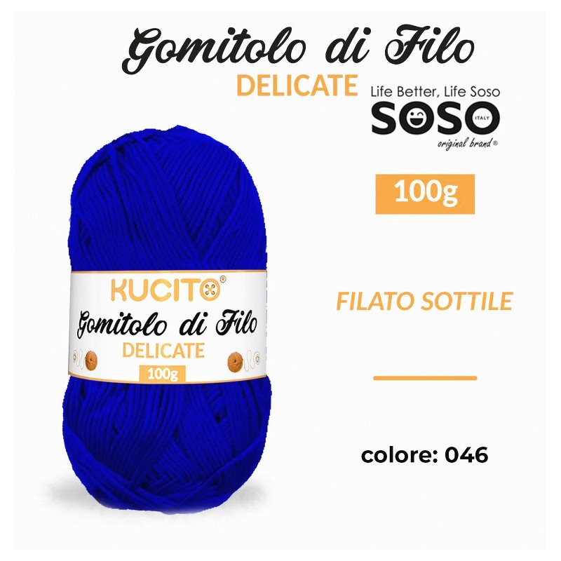 Gomitolo di filo delicate sottile colore .046 100g - 1