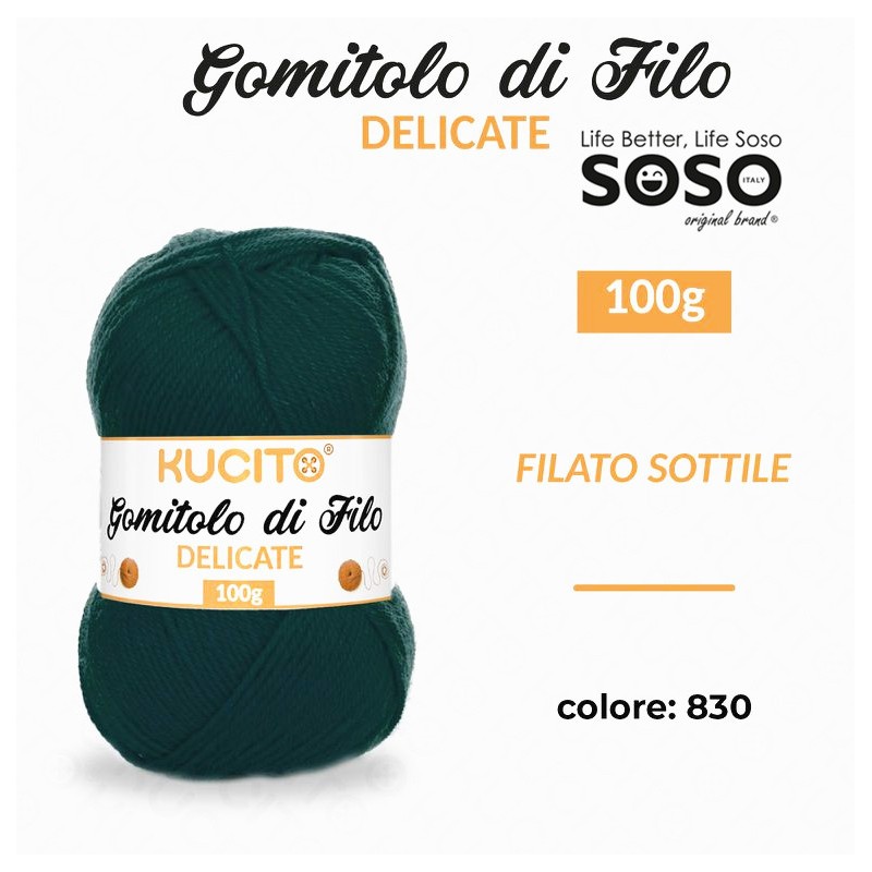 Gomitolo di filo delicate sottile colore .830 100g - 1