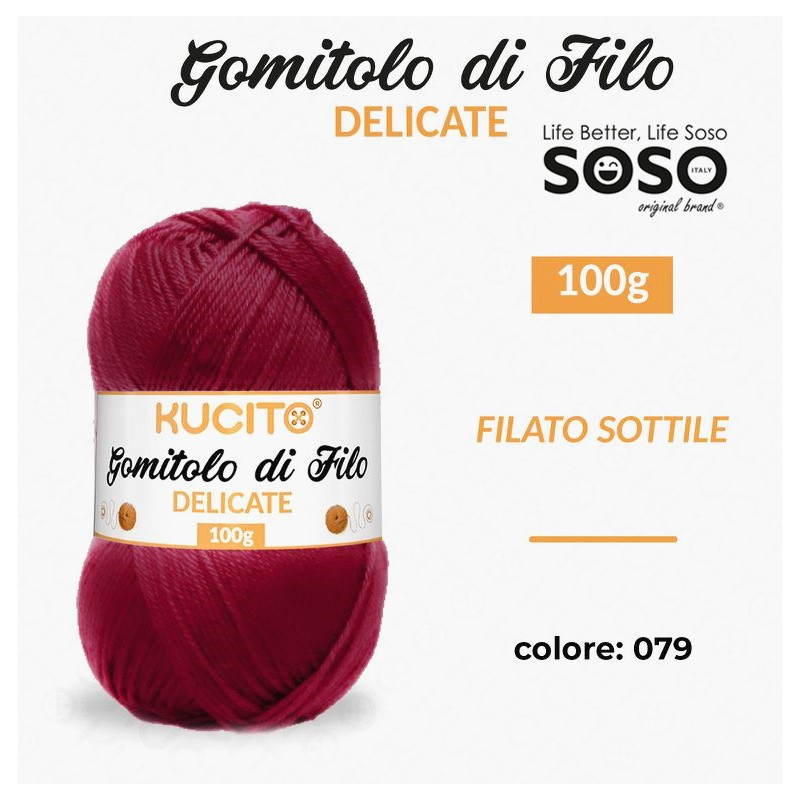 Gomitolo di filo delicate sottile colore .079 100g - 1