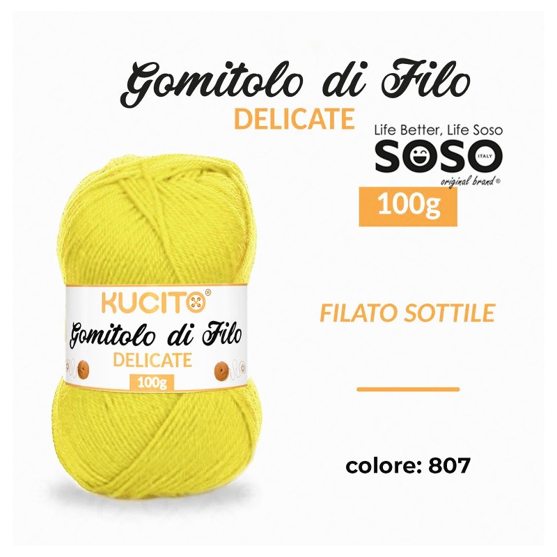 Gomitolo di filo delicate 100gr filato sottile colore.807 - 1