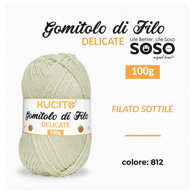 Gomitolo di filo delicate 100gr filato sottile colore.812 - 1