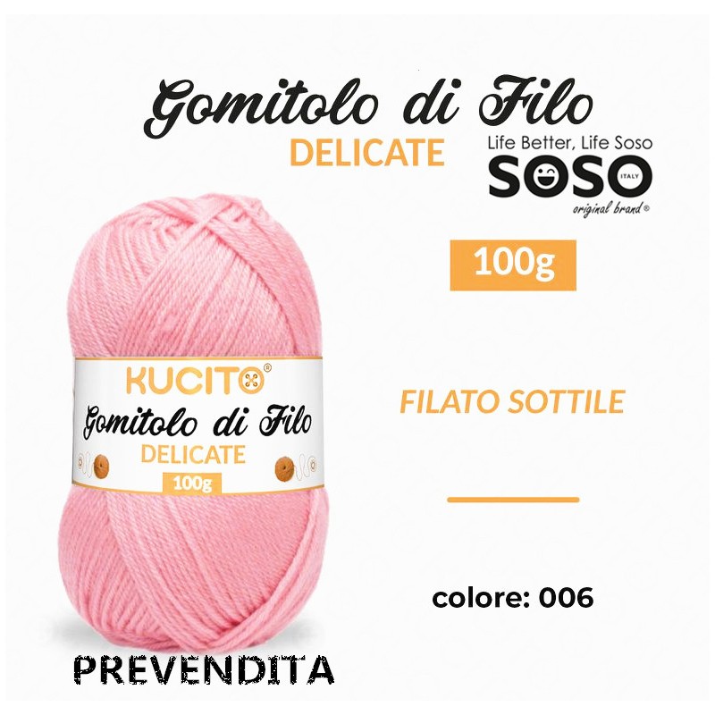 Gomitolo di filo delicate 100gr filato sottile colore.006 - 1