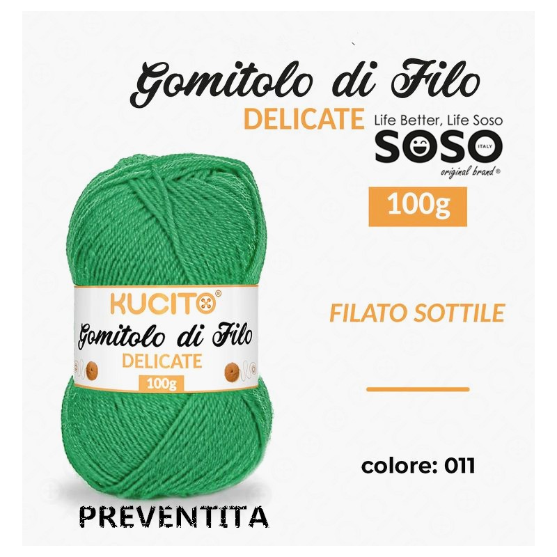 Gomitolo di filo delicate 100gr filato sottile colore.011 - 1