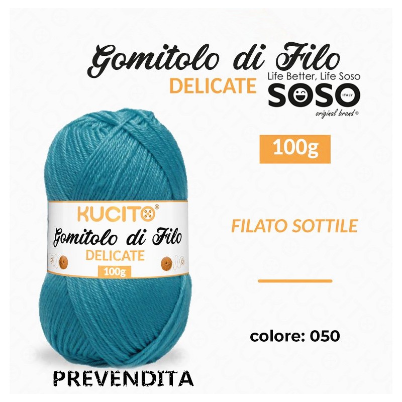 Gomitolo di filo delicate 100gr filato sottile colore.050 - 1