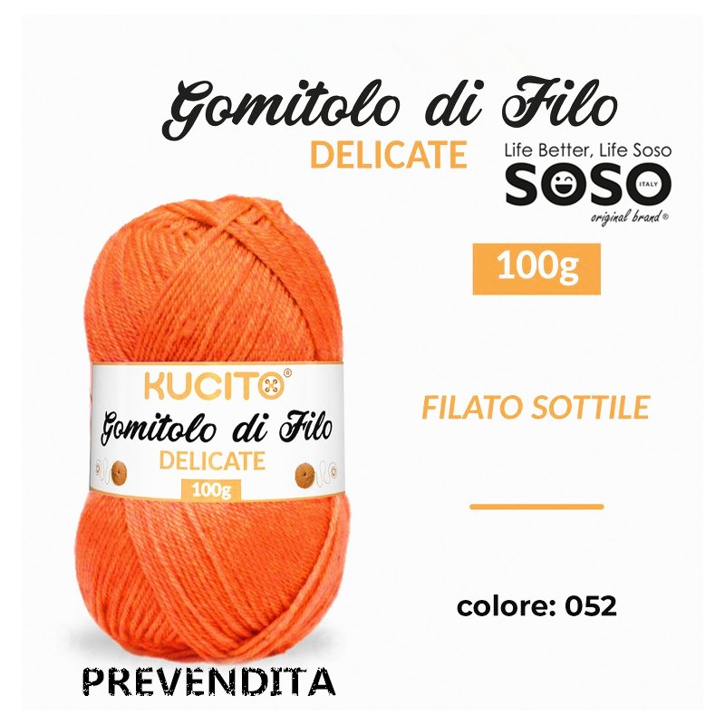 Gomitolo di filo delicate 100gr filato sottile colore.052 - 1