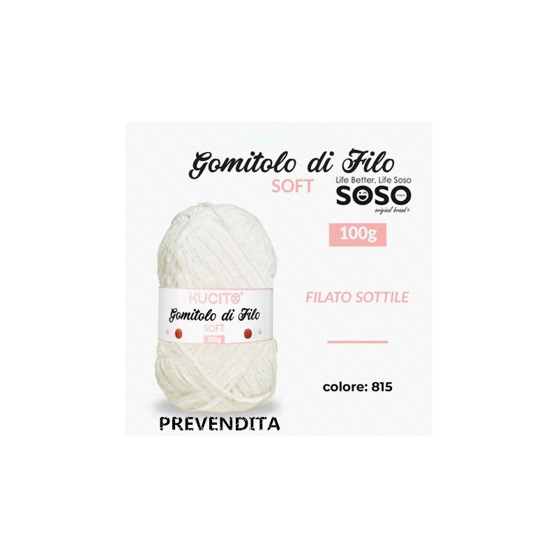 Gomitolo di filo soft sottile colore . 815 100gr - 1