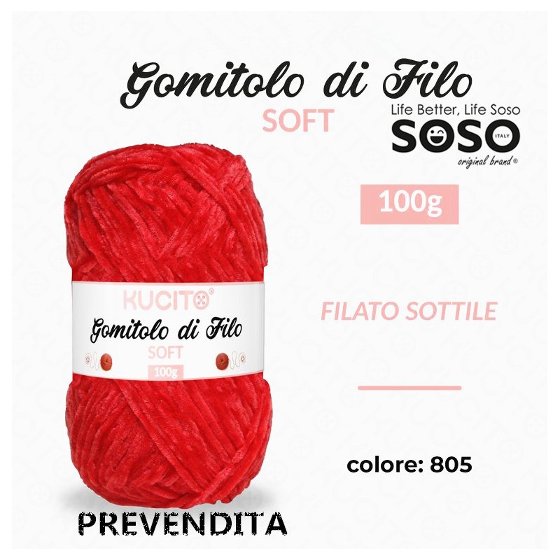 Gomitolo di filo soft sottile colore . 805 100gr - 1