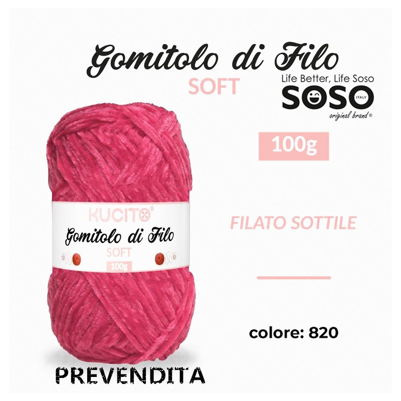 Gomitolo di filo soft sottile colore . 820 100gr - 1