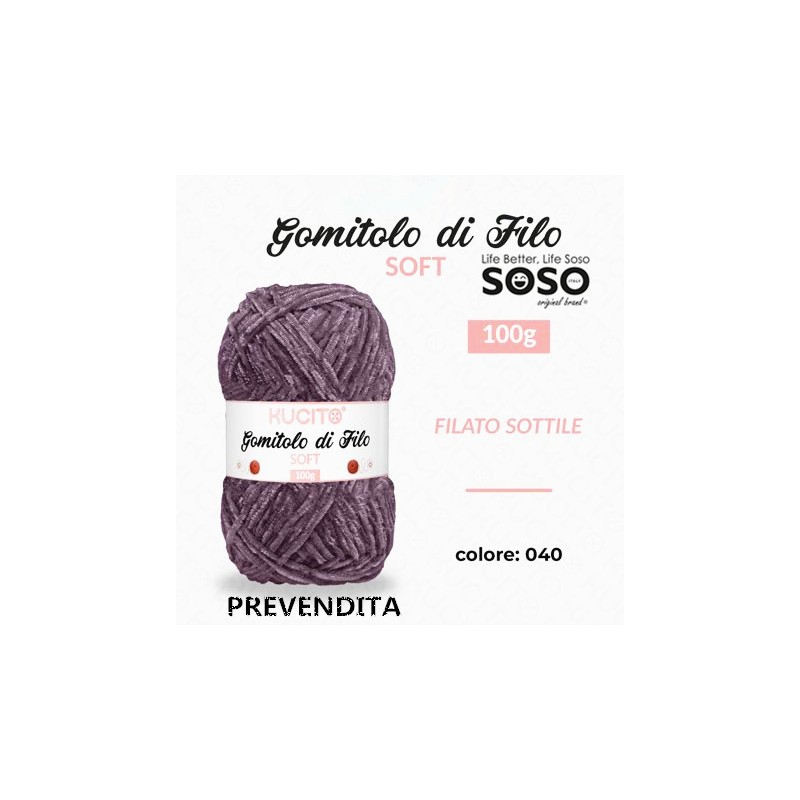 Gomitolo di filo soft sottile colore. 040 100gr - 1