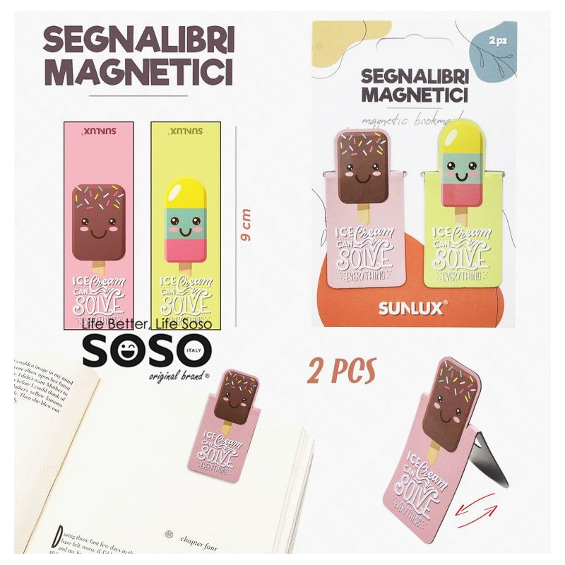 Segnalibri magnetici 2pcs ass.9cm