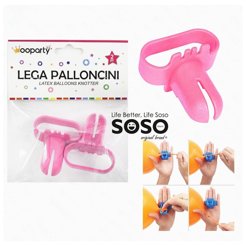 Lega palloncini  rosa 2pcs - 1