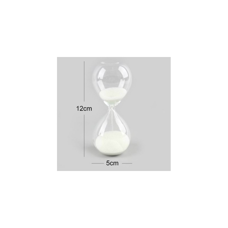 Clessidra in vetro cm 12 X 5 (3 minuti) bianco