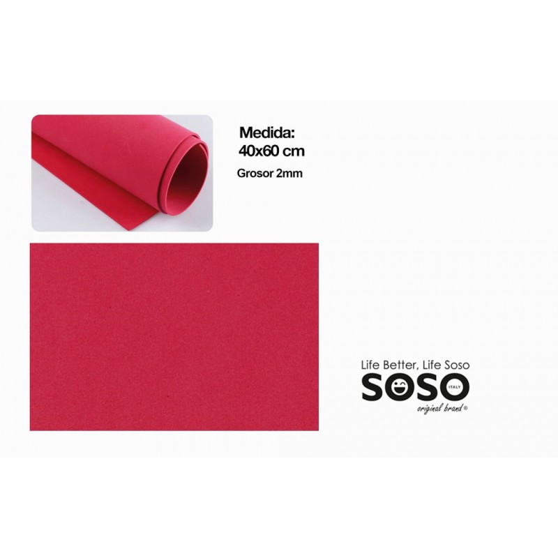 Gomma EVA 40 x 60 cm Rosso Natale - 1