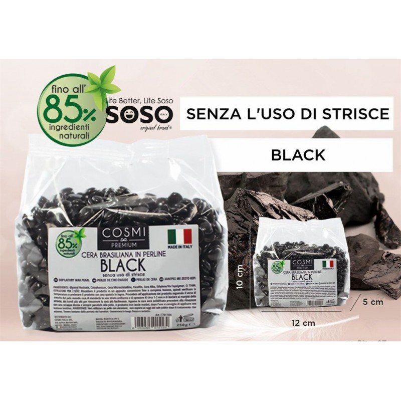 Cera per depilazione in perline black 250gr - 1