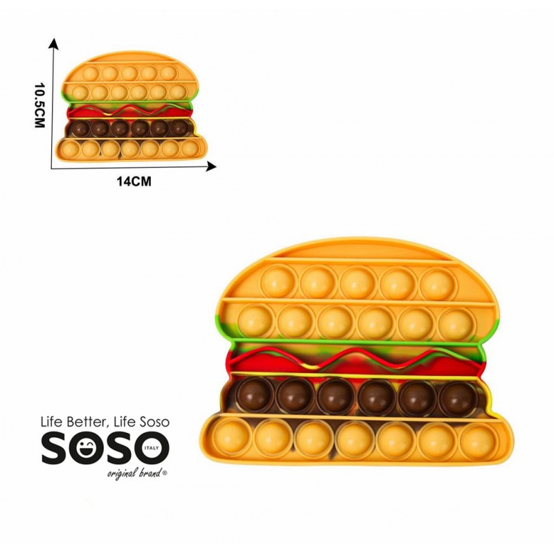 POP IT forma di hamburger 10.5 x 14 cm - 1