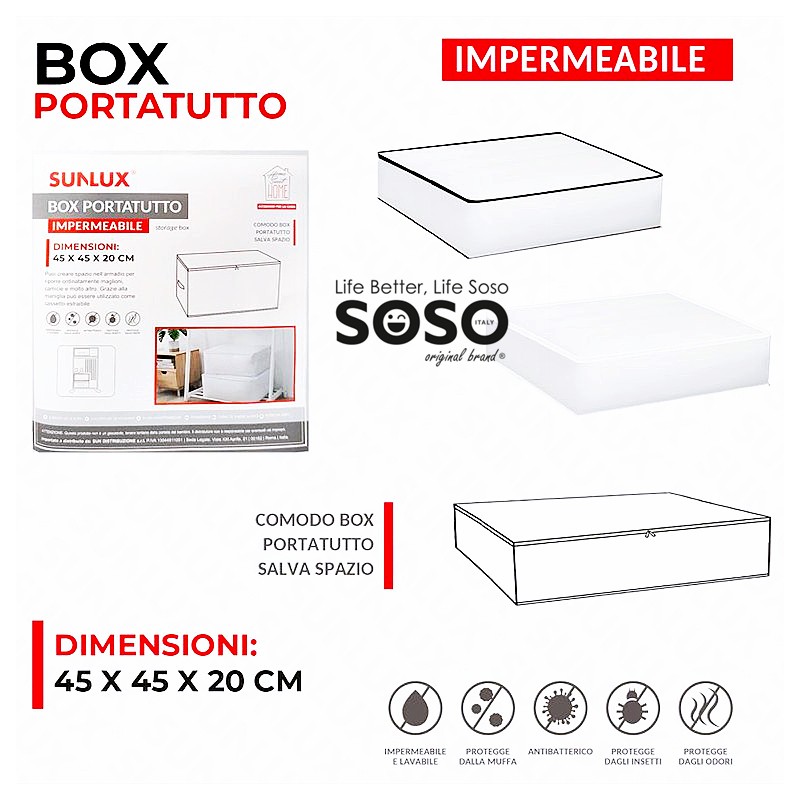 Box portatutto impermeabile 45x45x20 cm - 1
