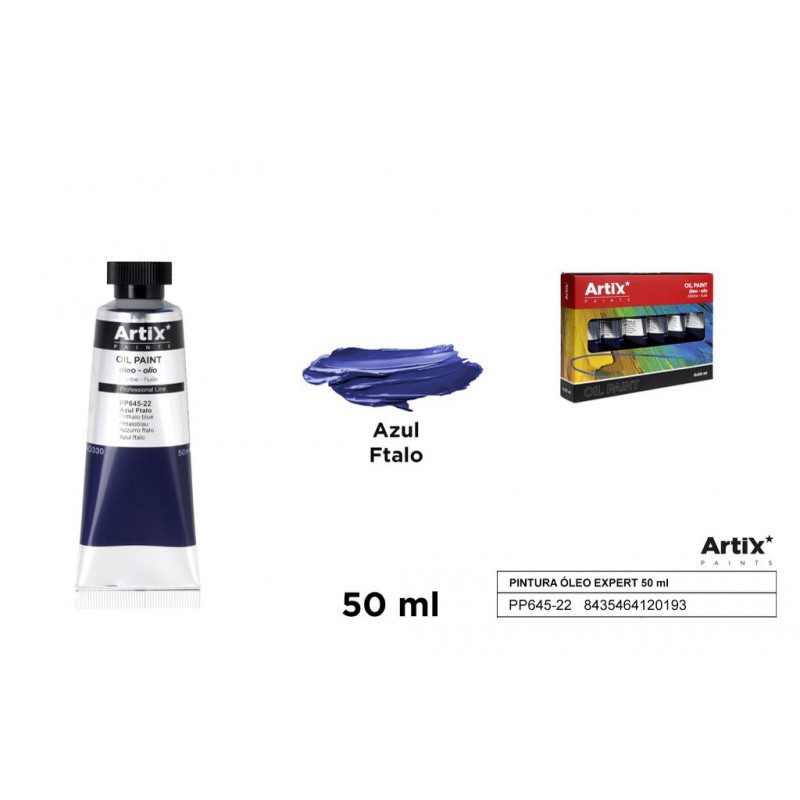 Colore ad Olio Azzurro Ftalo - tubo 50 ml - Artix - offerte online colori ad olio
