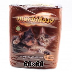 Morbidoso tappetini igienici impermeabili per animali domestici 60x60cm (10pz)