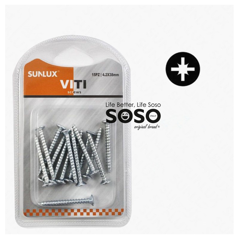 Viti in acciaio pozidriv 4.2x38mm 15pcs - 1