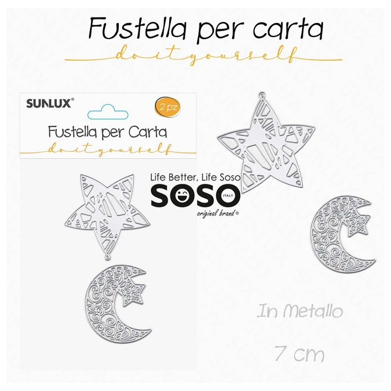 Fustelle per carta in metallo 2 pcs 7cm - 1