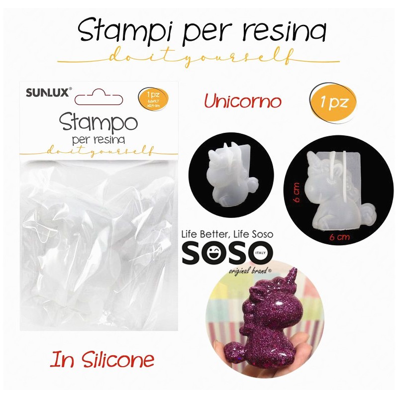 Stampi in silicone per resina forme unicorno