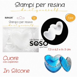 Stampi in silicone per resina forme cuore - 1