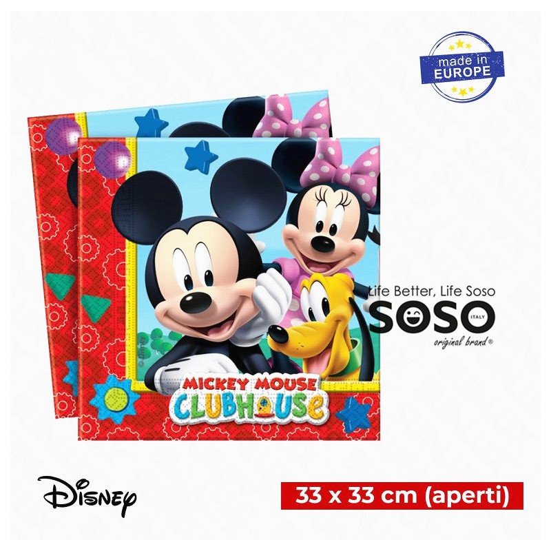 Tovaglioli  mickey mouse in cellulosa 33x33cm 20pcs - 1