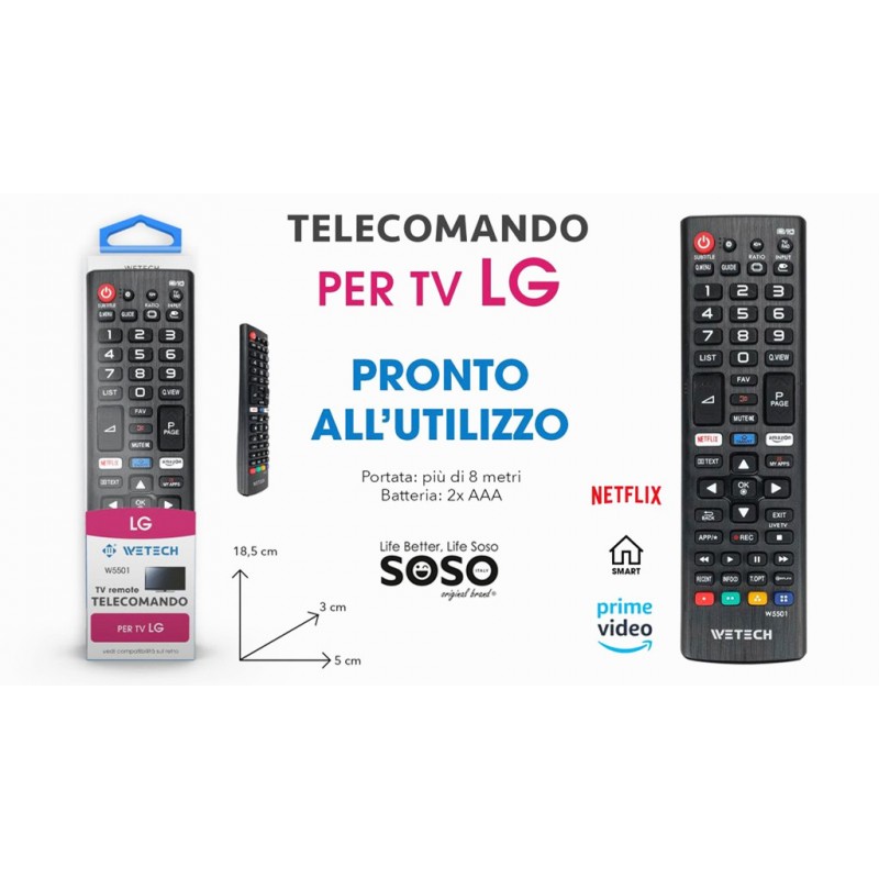 Telecomando compatibile con LG TV