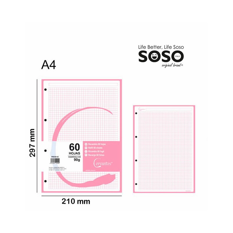 Ricambio a4 5m 90g 60h 4 fori - 1