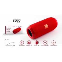 Speaker bluetooth 5.0 bass sound - rosso - 1