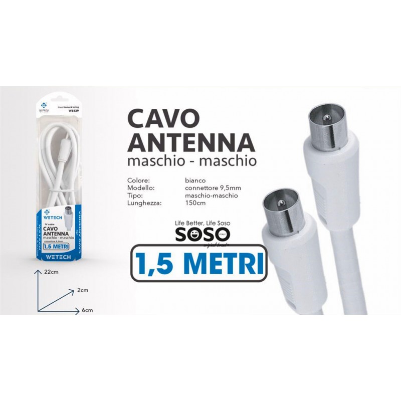 Cavo antenna m-m 1.5mt - 1