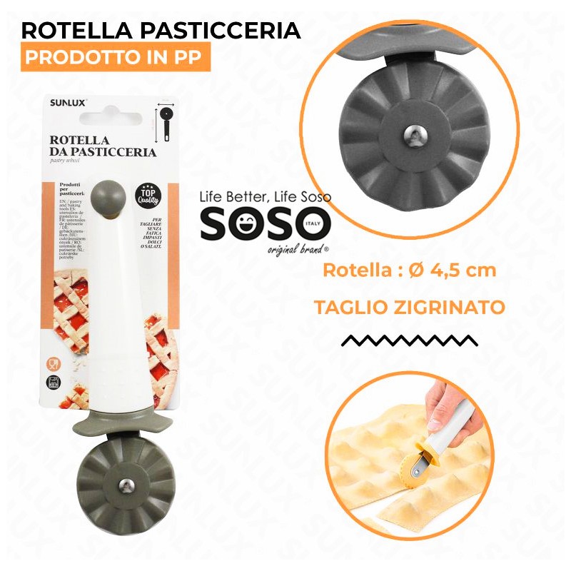 Rotella da pasticceria in pp zigzag d.4.5cm - 1