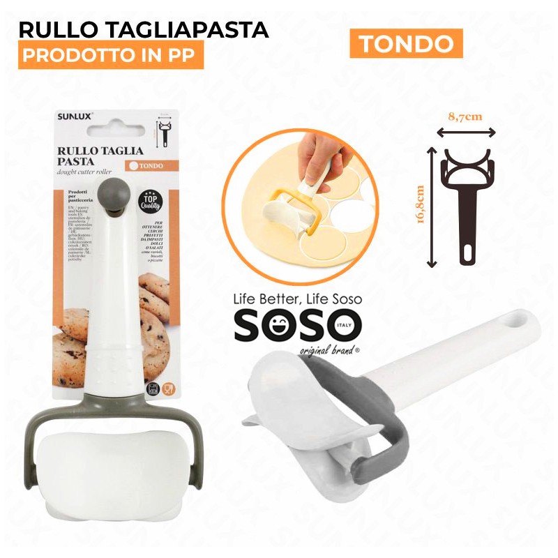 Rullo tagliapasta tondo 8.7x16.8cm - 1