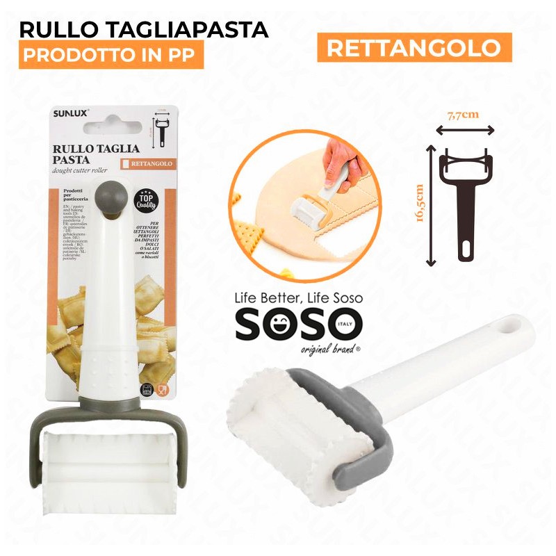 Rullo tagliapasta rettangolare 7.7x16.5cm - 1