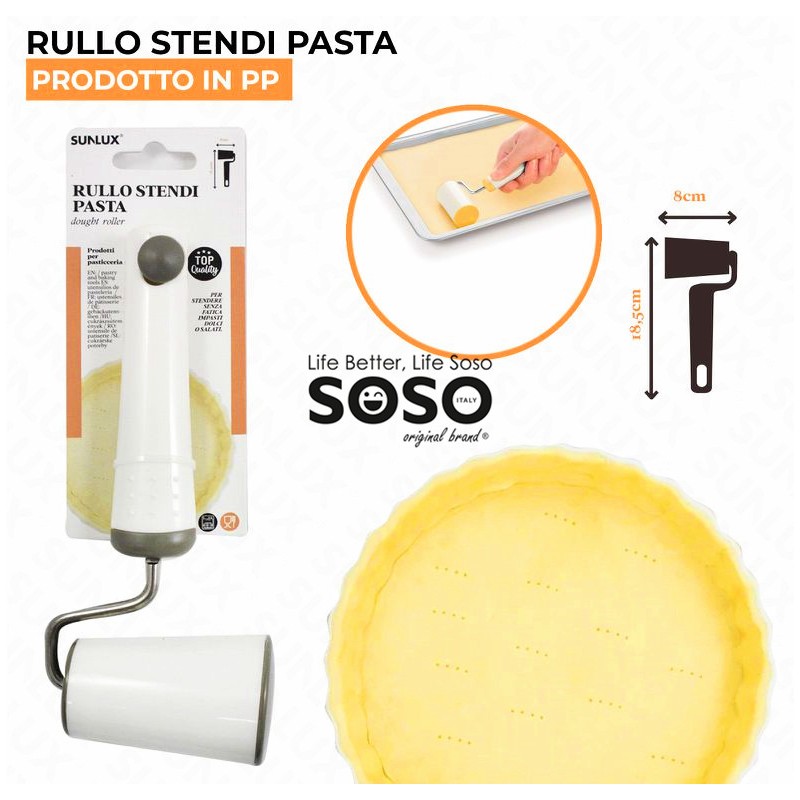 Rullo stendi pasta in pp 8x18.5cm