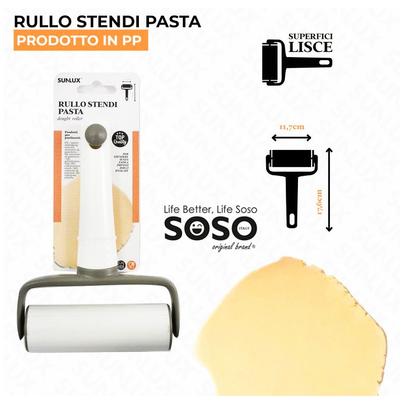 Rullo stendi pasta liscia 11.7x17.6cm - 1