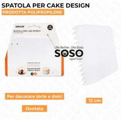 Spatola per cake design dentata in pp 12cm - 1