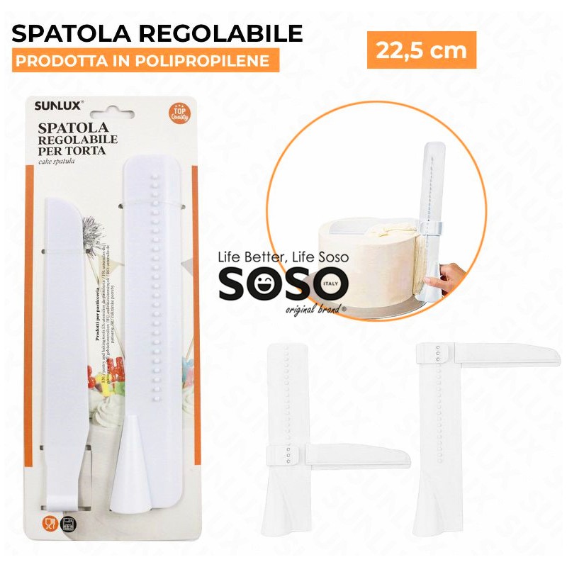 Spatola regolabile per torte in polipropilene 22.5cm - 1