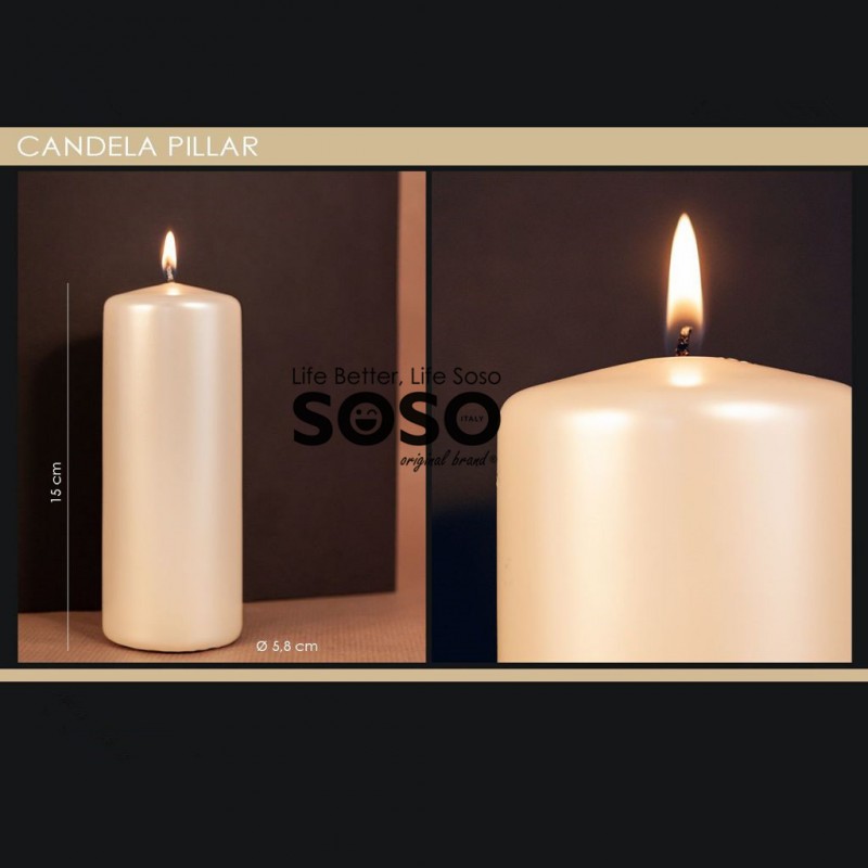 Pillar candle kl 5 metallic pearl - 1