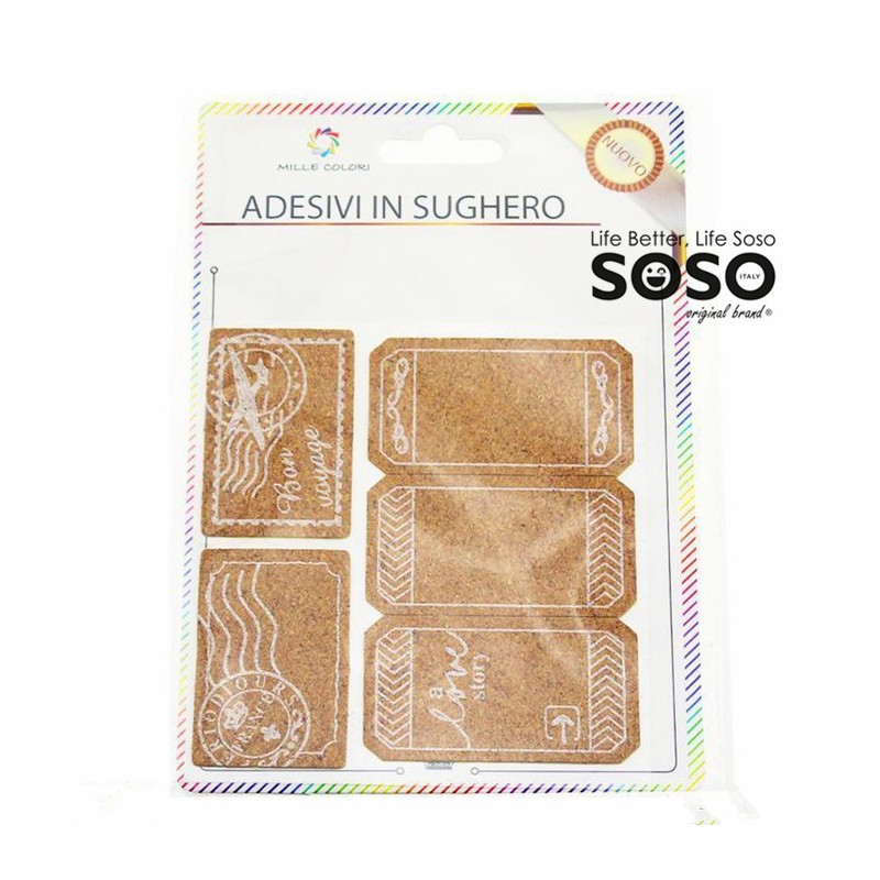 Adesivi sughero 10.5cm x10.5cm - 1