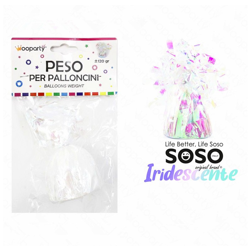 Peso in pietra per palloncini iridescente 120gr - 1