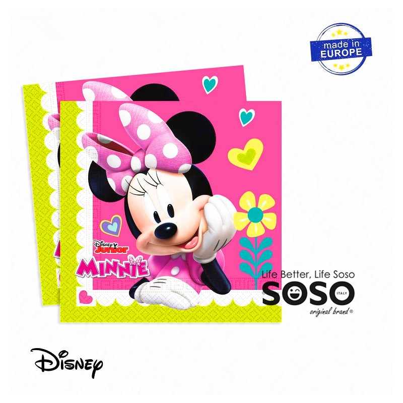 Tovaglioli in cellulosa minnie 33x33cm (aperti) 20pcs - 1