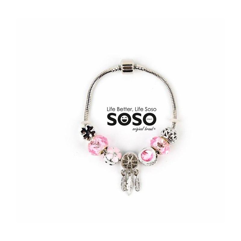 Bracciale  charms da donna catena sicurezza regalo tutto adatto "PANDORA" - 1