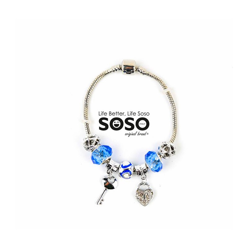 Bracciale  charms da donna catena sicurezza regalo tutto adatto "PANDORA" - 1