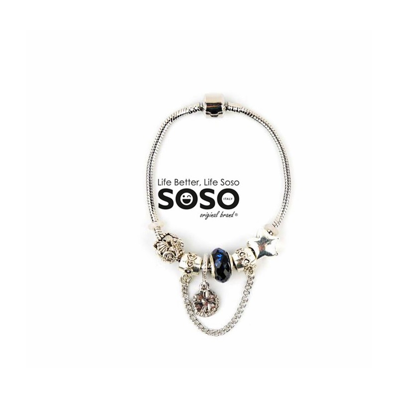 Bracciale charms da donna (compatibile Pandora) Idea Regalo | Shop Online Soso Italy